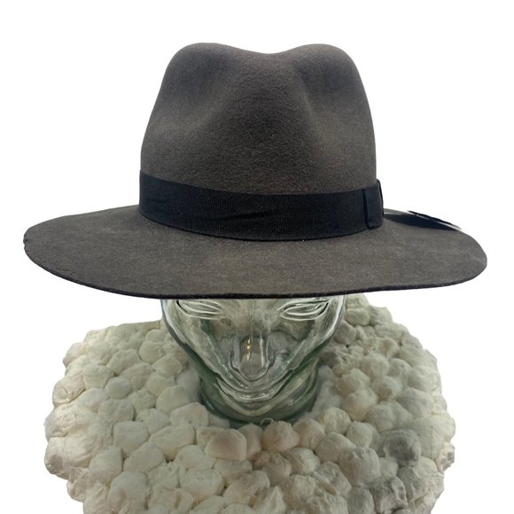 THE MANHATTAN FEDORA Gray Fur Felt Hat 57 main image 4